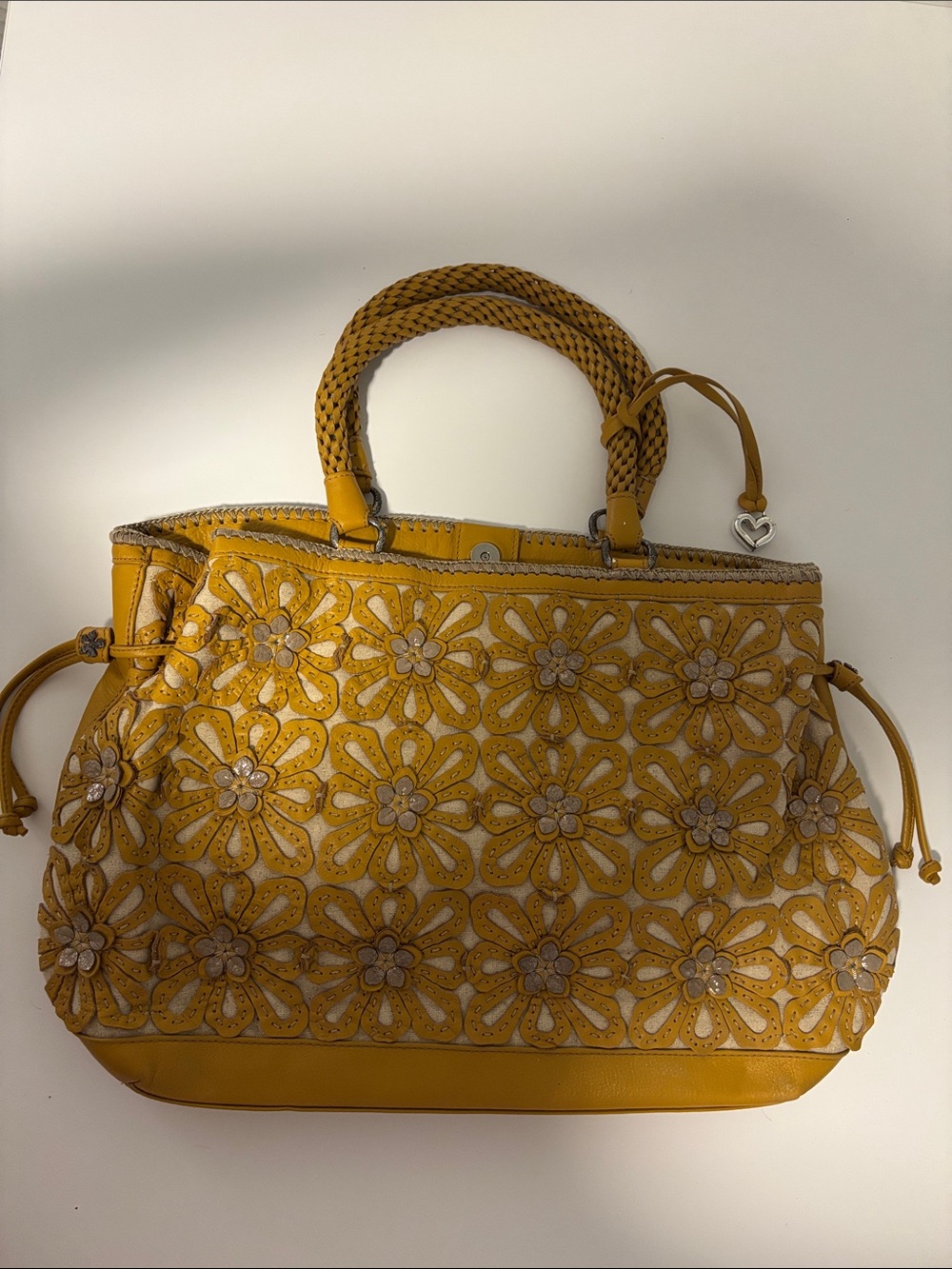 Brighton Gloria Leather Floral XL Handbag Tote